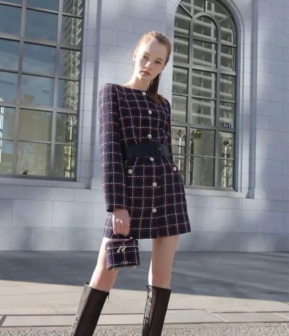 eimy ribbon ツイードジャケット