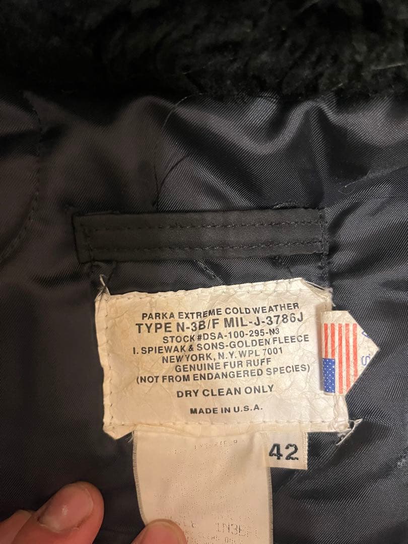 値下げ美品USA製 SPIEWAK タイタンクロス N-3B ミリタリー42