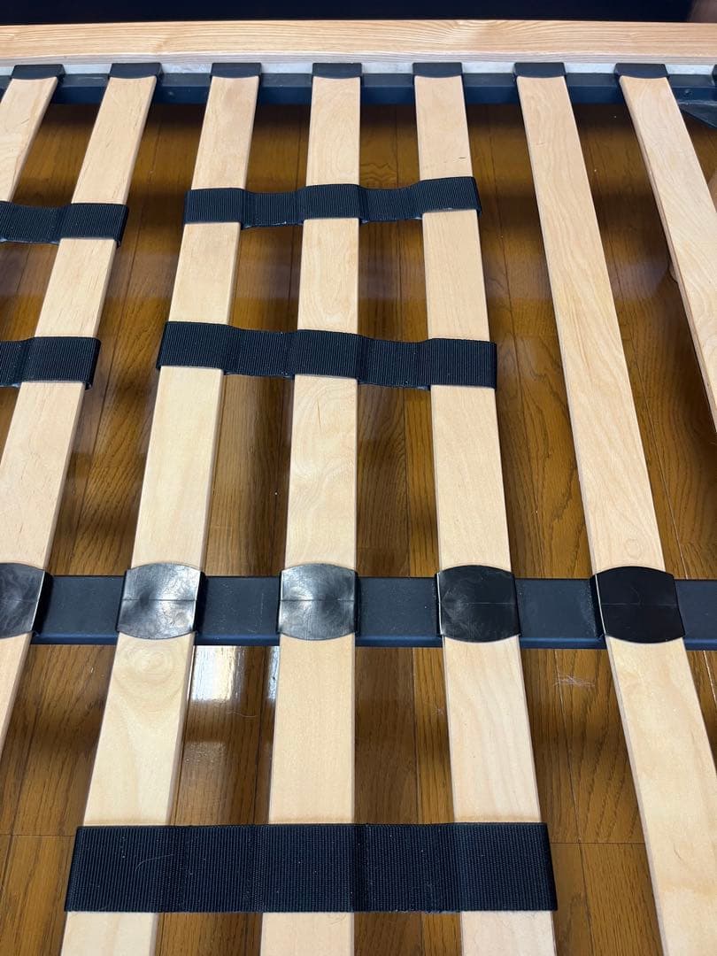 無印　タモ材　ダブルベッドフレーム