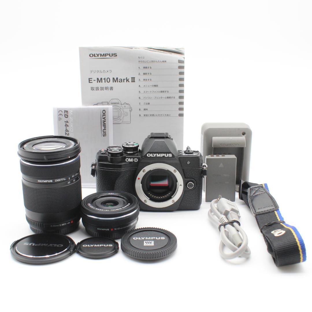 OLYMPUS E-M10 Mark III EZダブルズームキット ブラック
