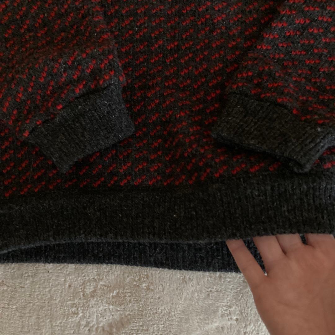 【ノルウェー製 80s】エルエルビーン　バーズアイニット サイズL 希少カラー