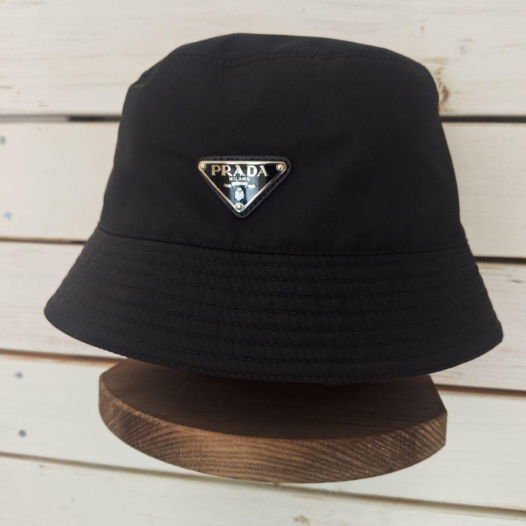 PRADA ブラック バケットハット Lサイズ　美品