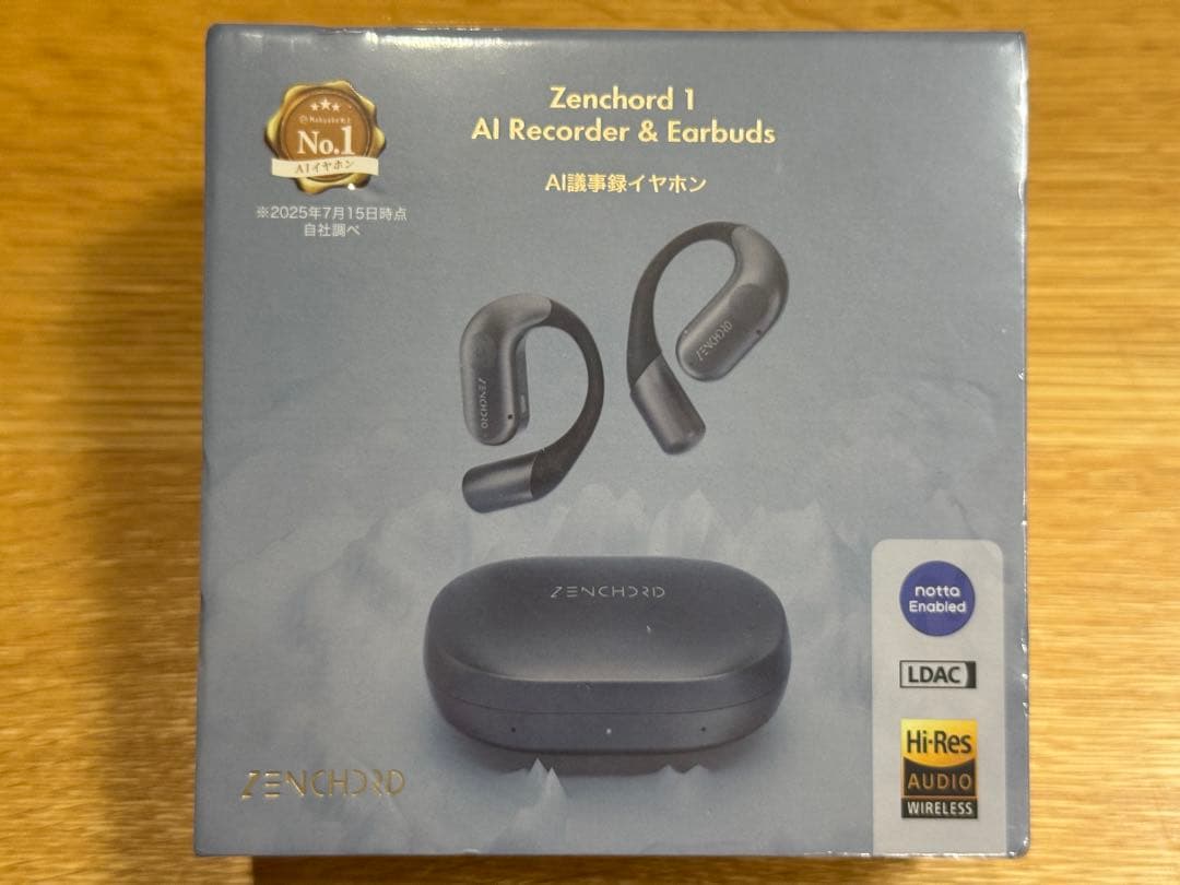 Zenchord 1 ワイヤレスイヤホン AIレコーダー ダークグレー 新品