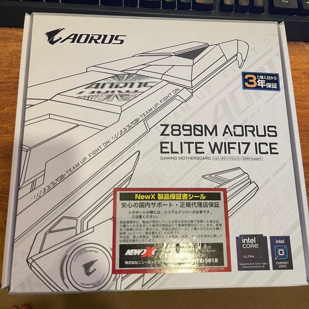GIGABYTE Z890M AORUS ELITE WF7 ICE （未使用）