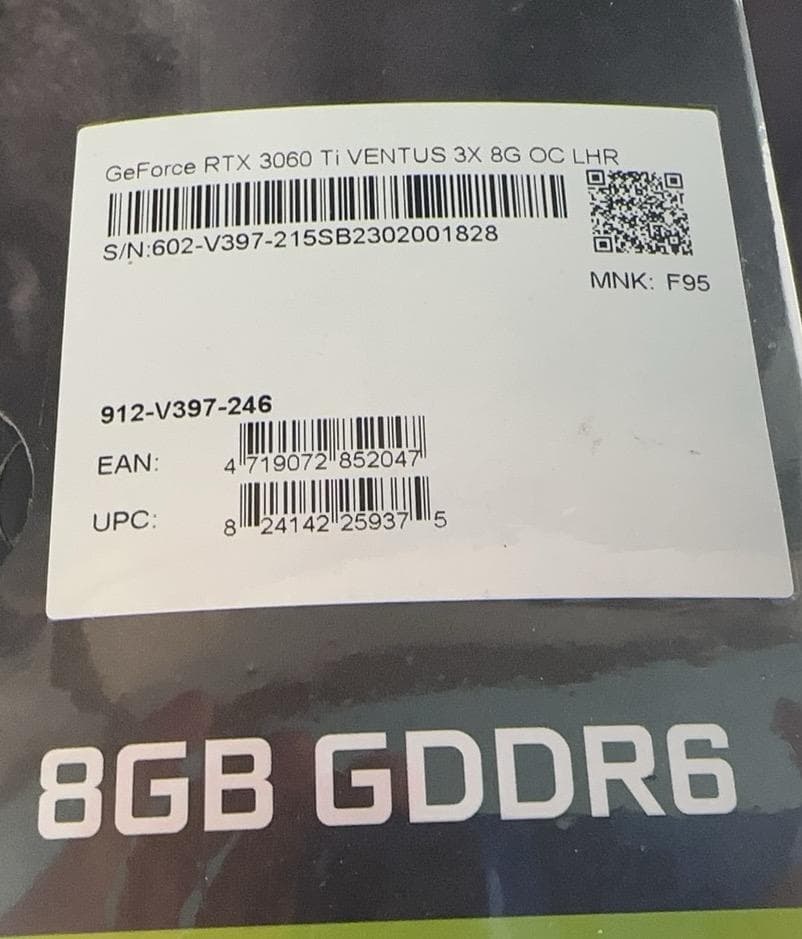 グラフィックボード・グラボ・ビデオカード MSI GeForce RTX 3060 Ti