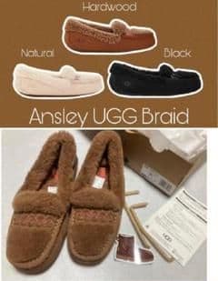 新品アグ UGG ANSLEY BRAID アンスレー ブレイド モカシン