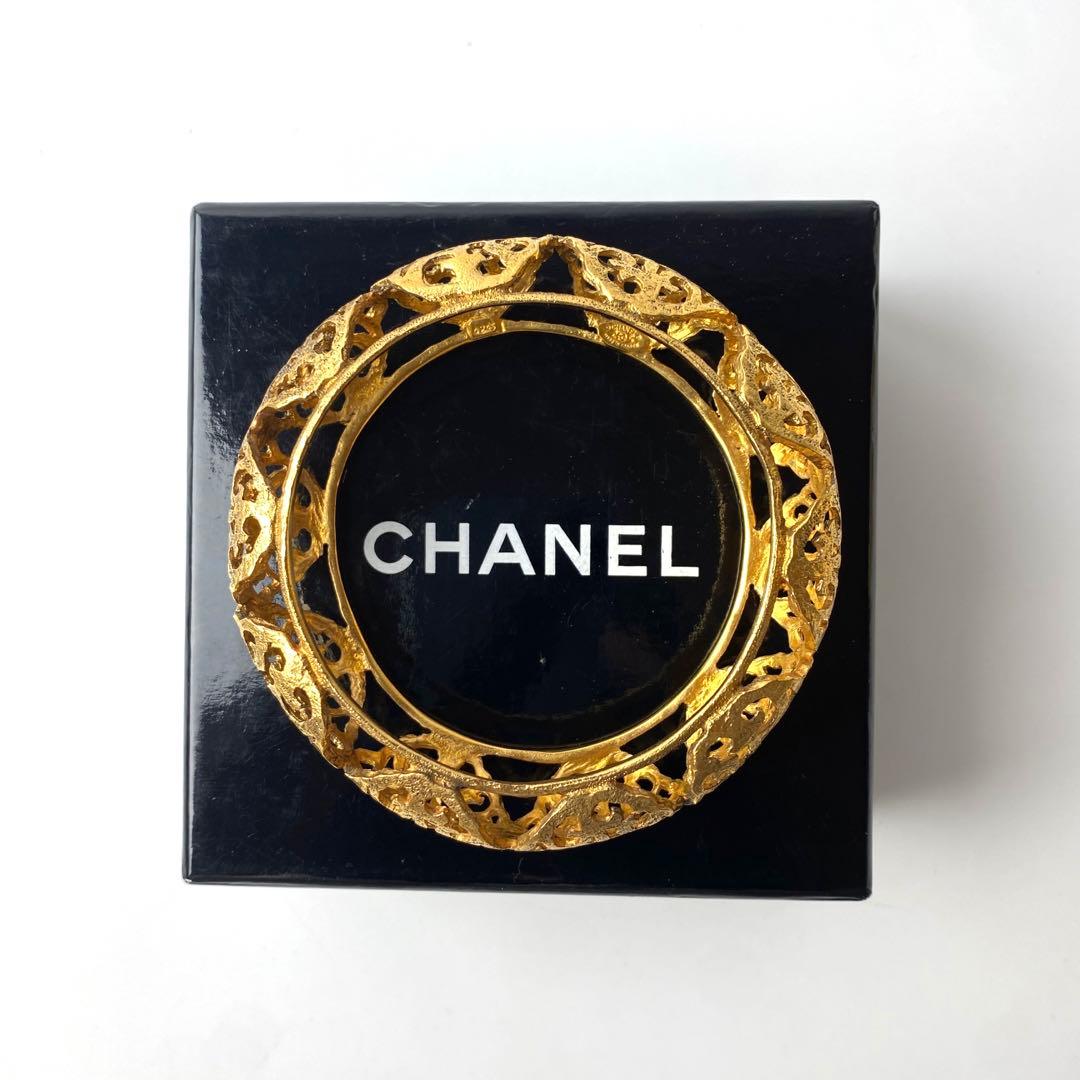 シャネル CHANEL ココマーク ビンテージ バングル ゴールド