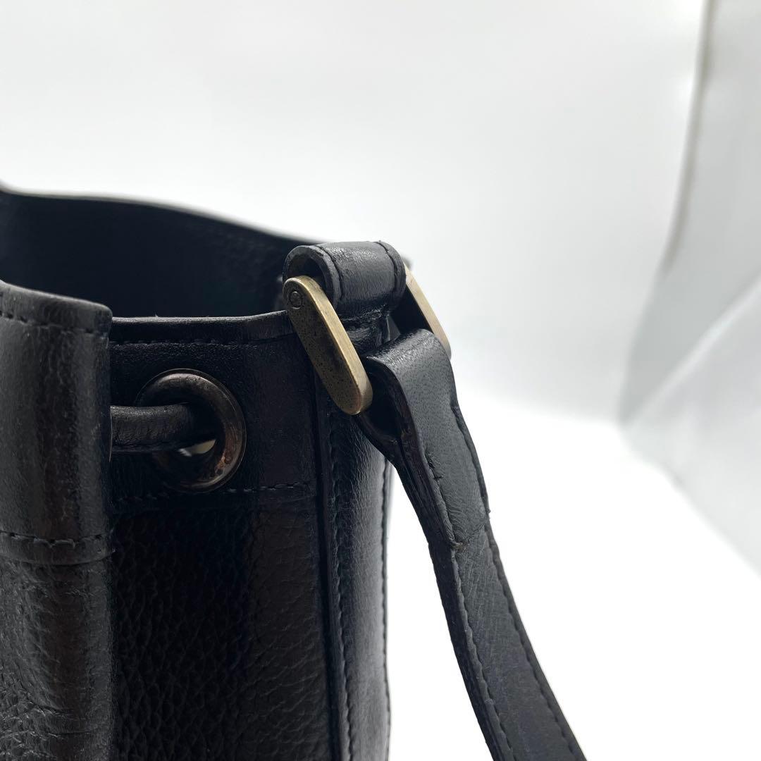 【極美品】バーバリー　ショルダーバッグ　ノバチェック　ホースロゴ　レザー　黒