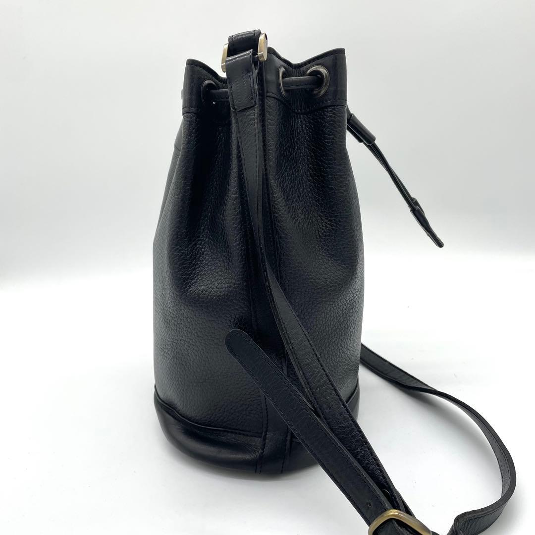 【極美品】バーバリー　ショルダーバッグ　ノバチェック　ホースロゴ　レザー　黒