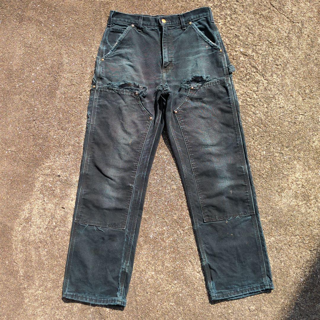 No.304　カーハート　ダブルニー　30×30 ボロ　雰囲気抜群　USA製