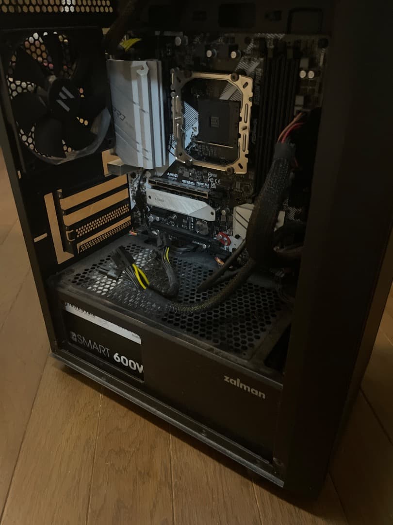 ジャンク B550M Pro4 + PCケース + サーマルテイク600W電源