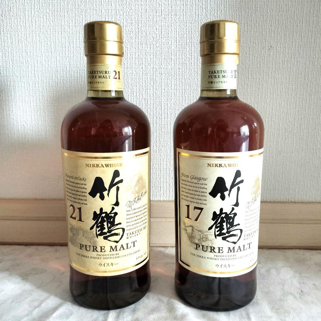 竹鶴ニッカウイスキー ピュアモルト 21年 17年 セット