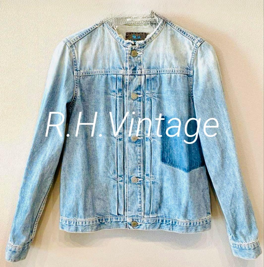 ロンハーマンヴィンテージ　ノーカラーデニムジャケット　Gジャン