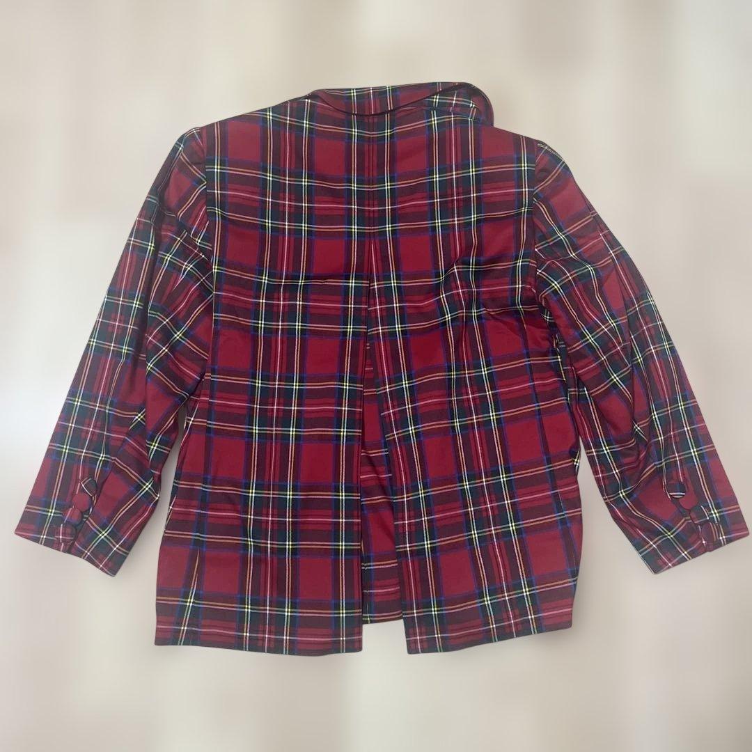 HEIHEI ピークドラペルリボンジャケット　チェック