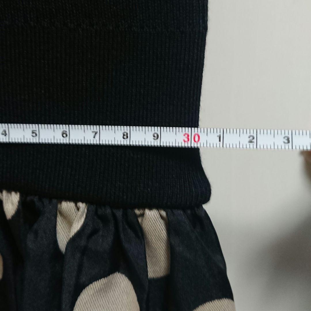 『新品未使用』ブラック ドットワンピース Aライン 日本製 フェンネル☆