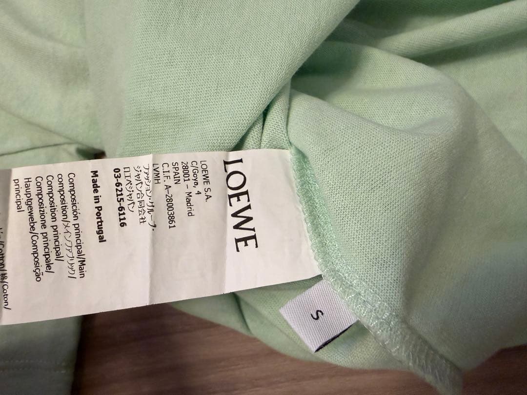 ★お正月セール★LOEWE ミントグリーン 半袖Tシャツ