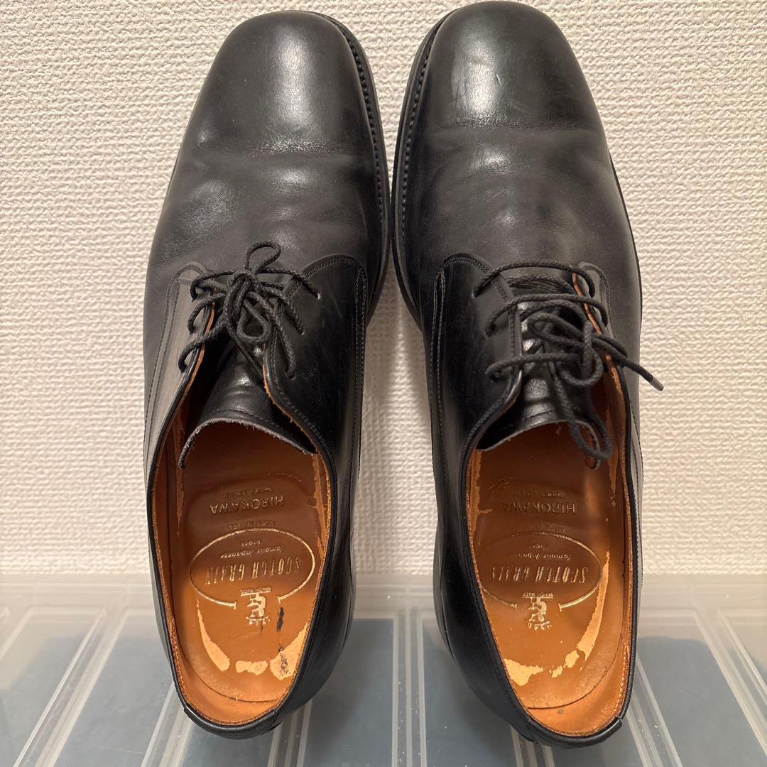 良品スコッチグレイン外羽根プレーン　　　　　ブラック 26cm EEE