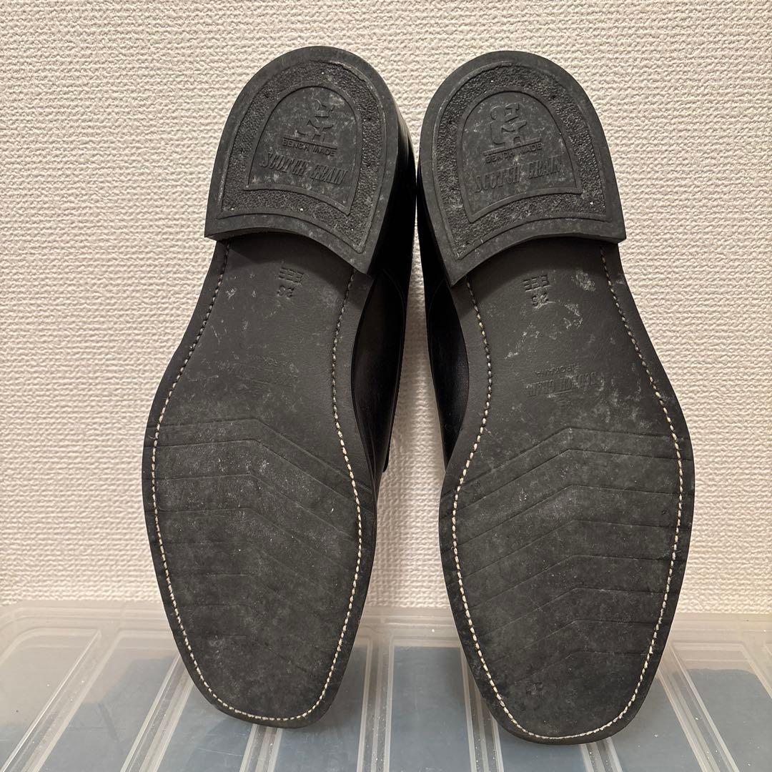 良品スコッチグレイン外羽根プレーン　　　　　ブラック 26cm EEE