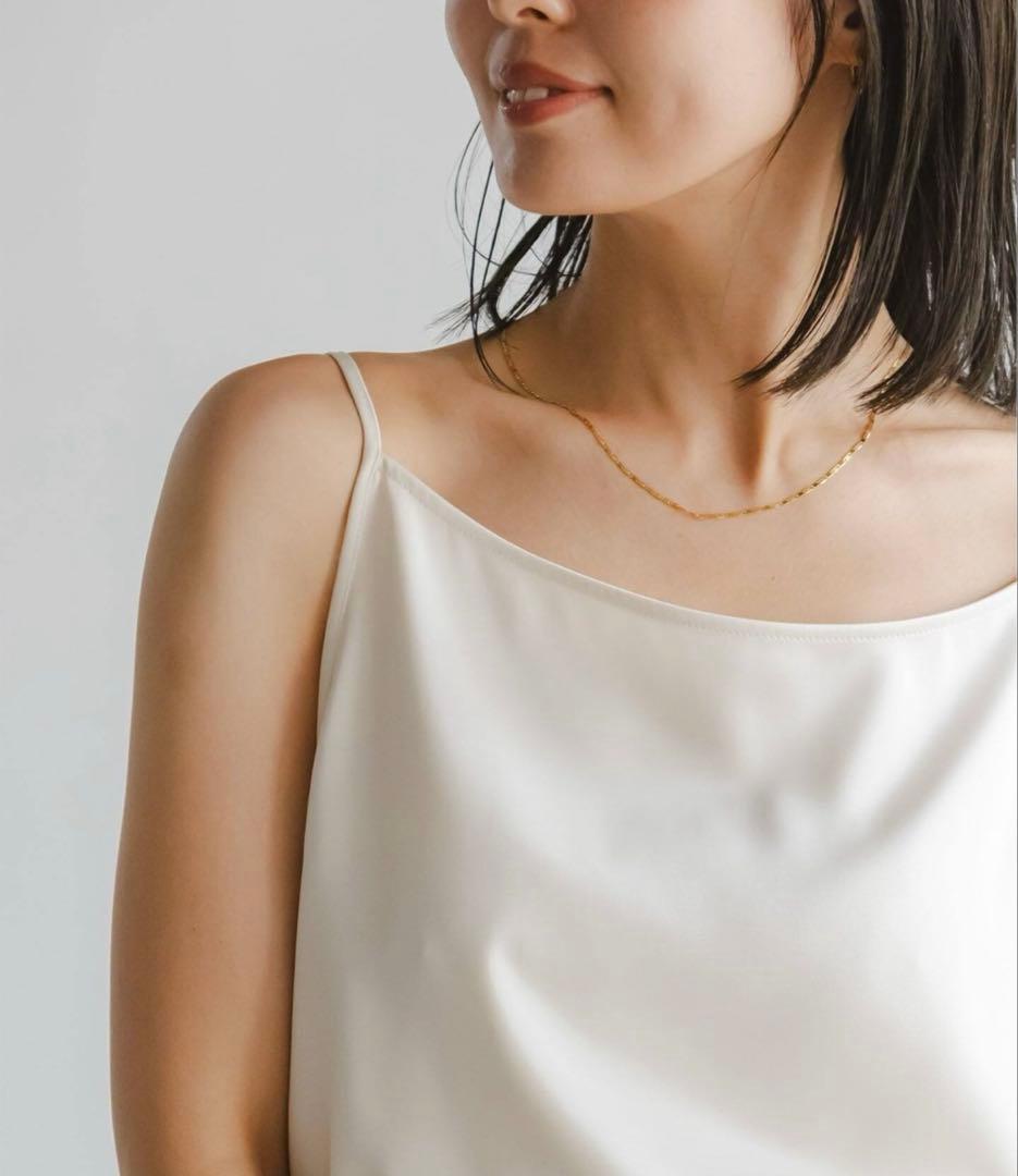 NOBLE メルティサテン2WAYキャミ　ホワイト