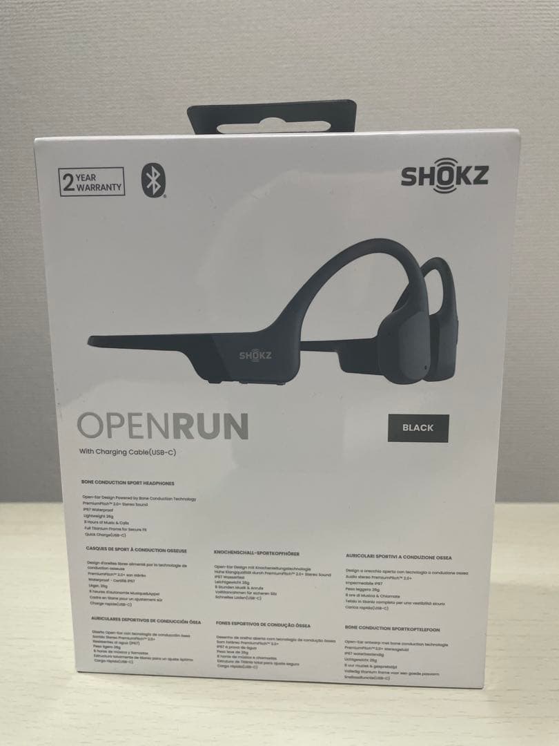 Shokz OpenRun 骨伝導イヤホン ブラック 新品未開封