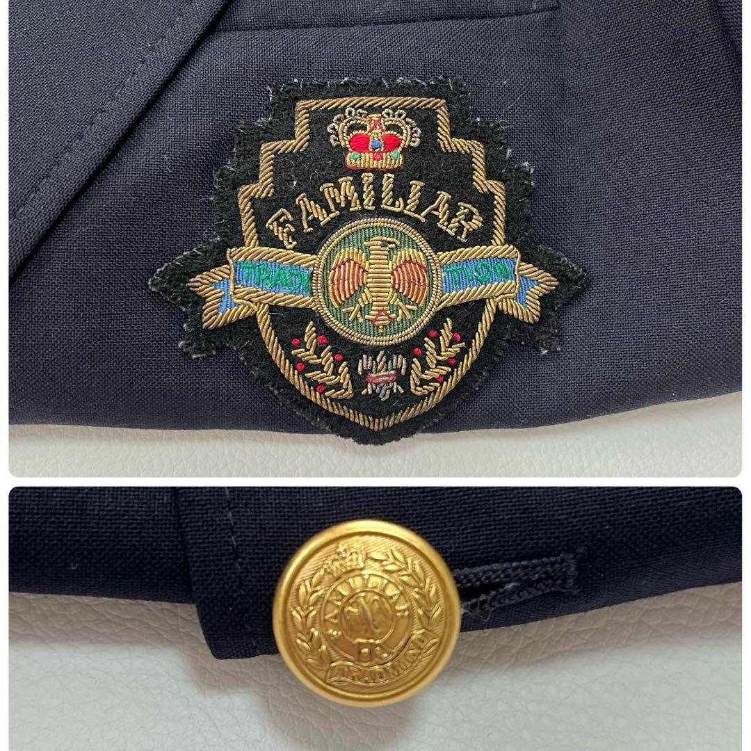 美品✨ファミリア120フォーマルセットアップスーツ４点　紺ブレザー卒園式　入学式