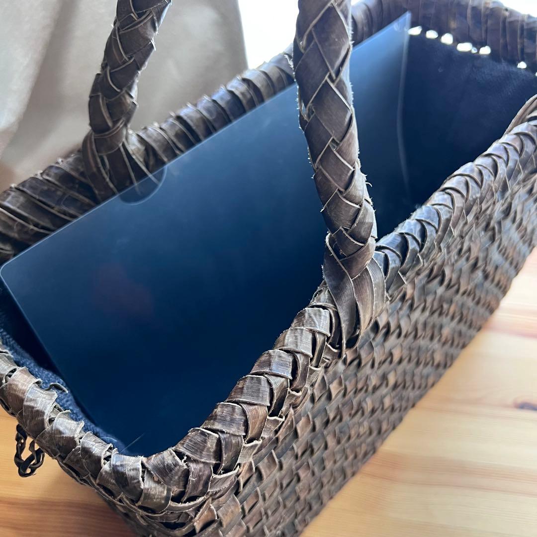 胡桃 かごバッグ 大きめ A4収納可 8mmひご