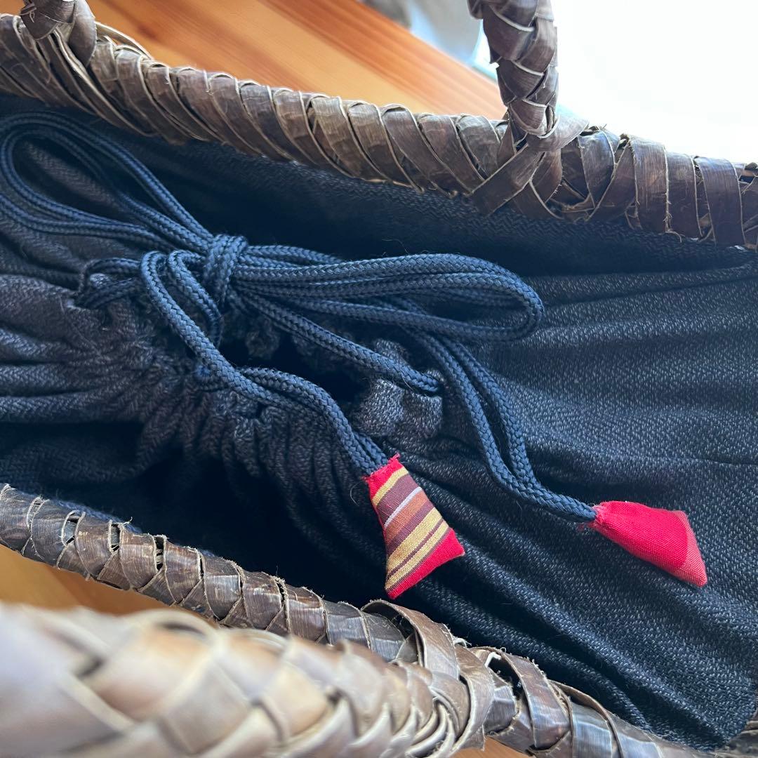 胡桃 かごバッグ 大きめ A4収納可 8mmひご