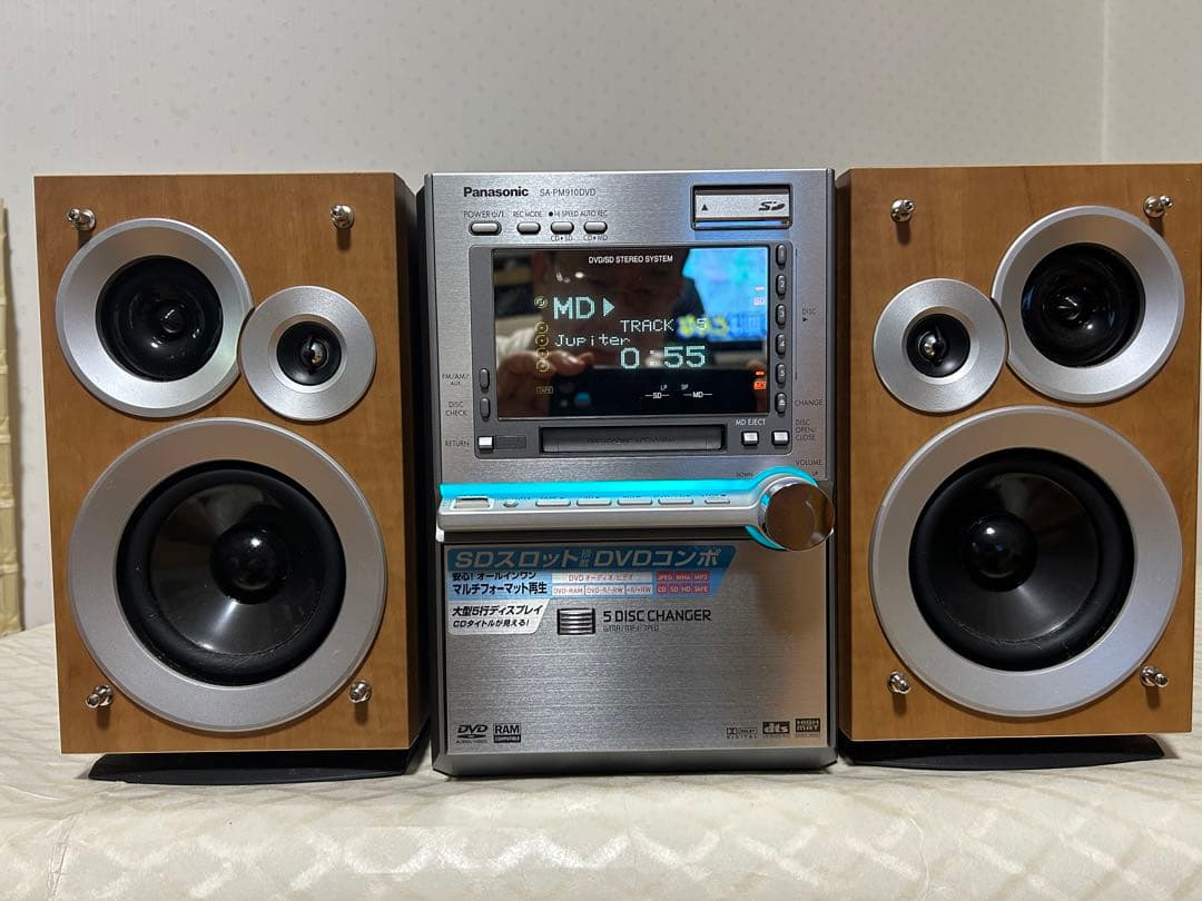 Panasonic DVD内蔵CD/SD/MDカセット付　SC-PM910DVD