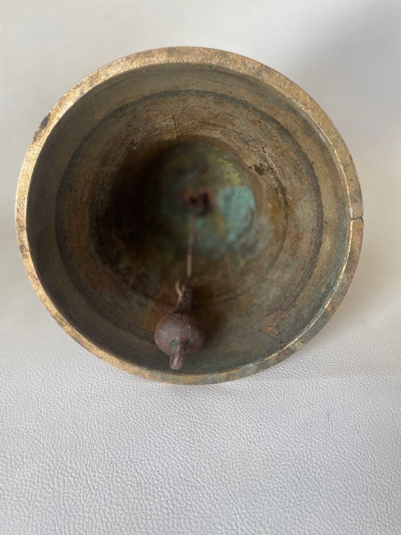 真鍮製 マリンベル 鐘 釣鐘 半鐘 大型サイズ 直径 20㎝ 中古品