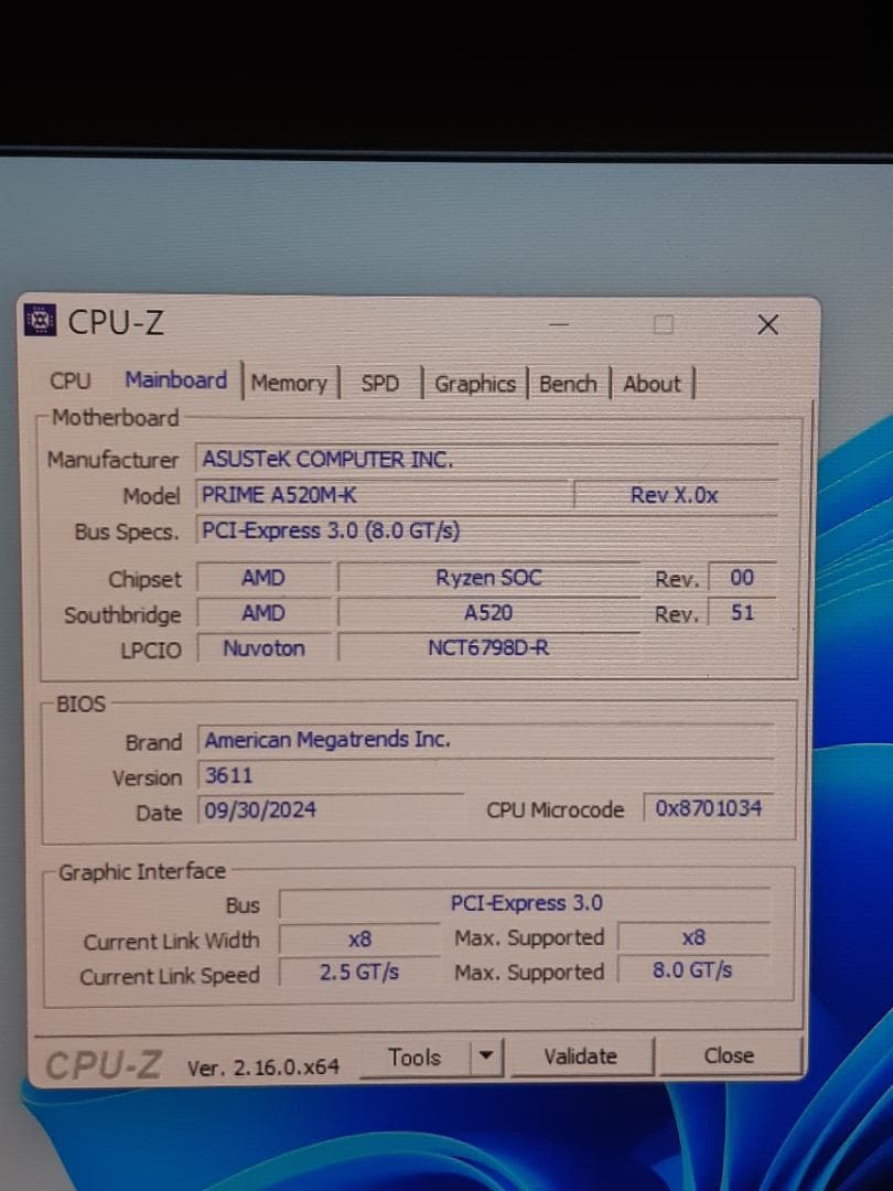 自作PC　RYZEN5 3500・16GB・128GB・RX550・WIN11