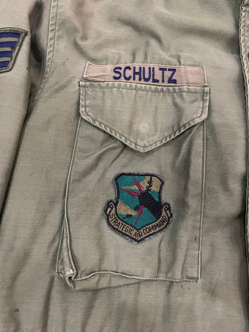 80's ミリタリー M-65 フィールドジャケット　当時ワッペン付き　ボロ