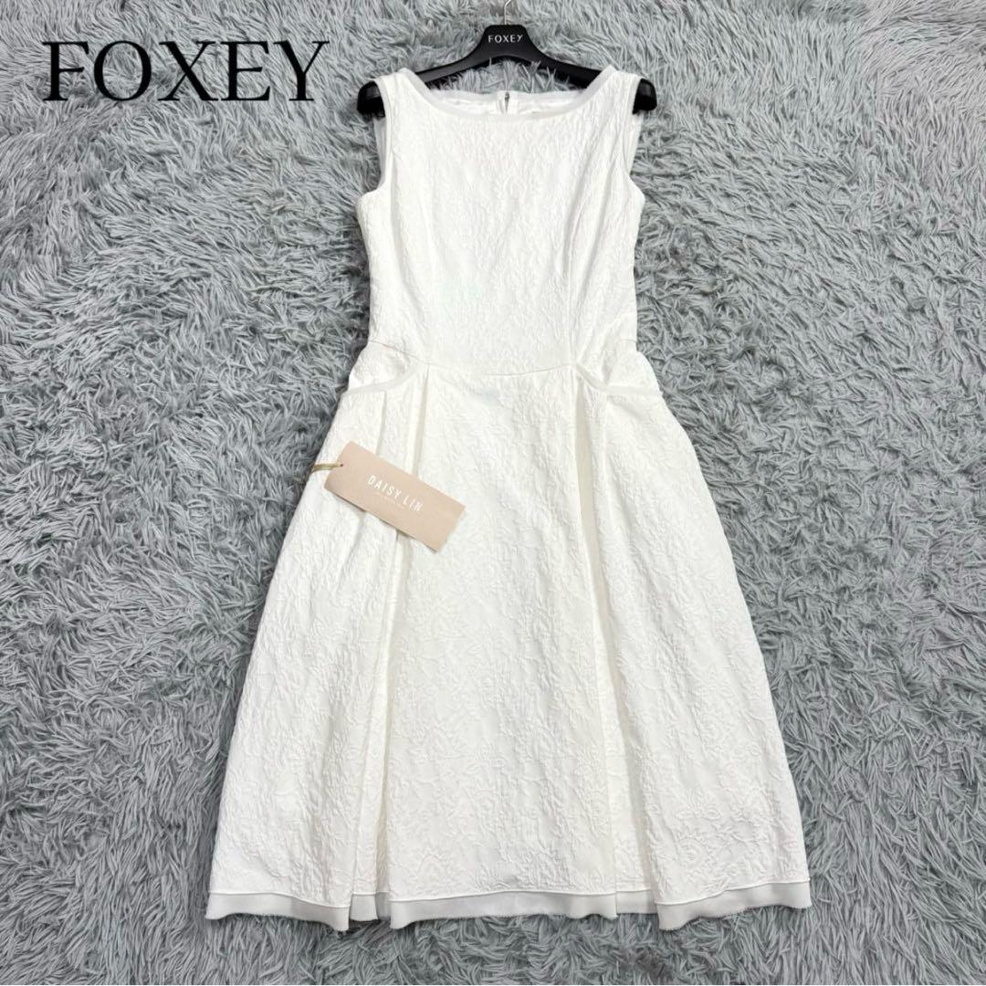 極美品✨デイジーリンフォクシー 10万 ワッフルレディ ジャガードドレス 白