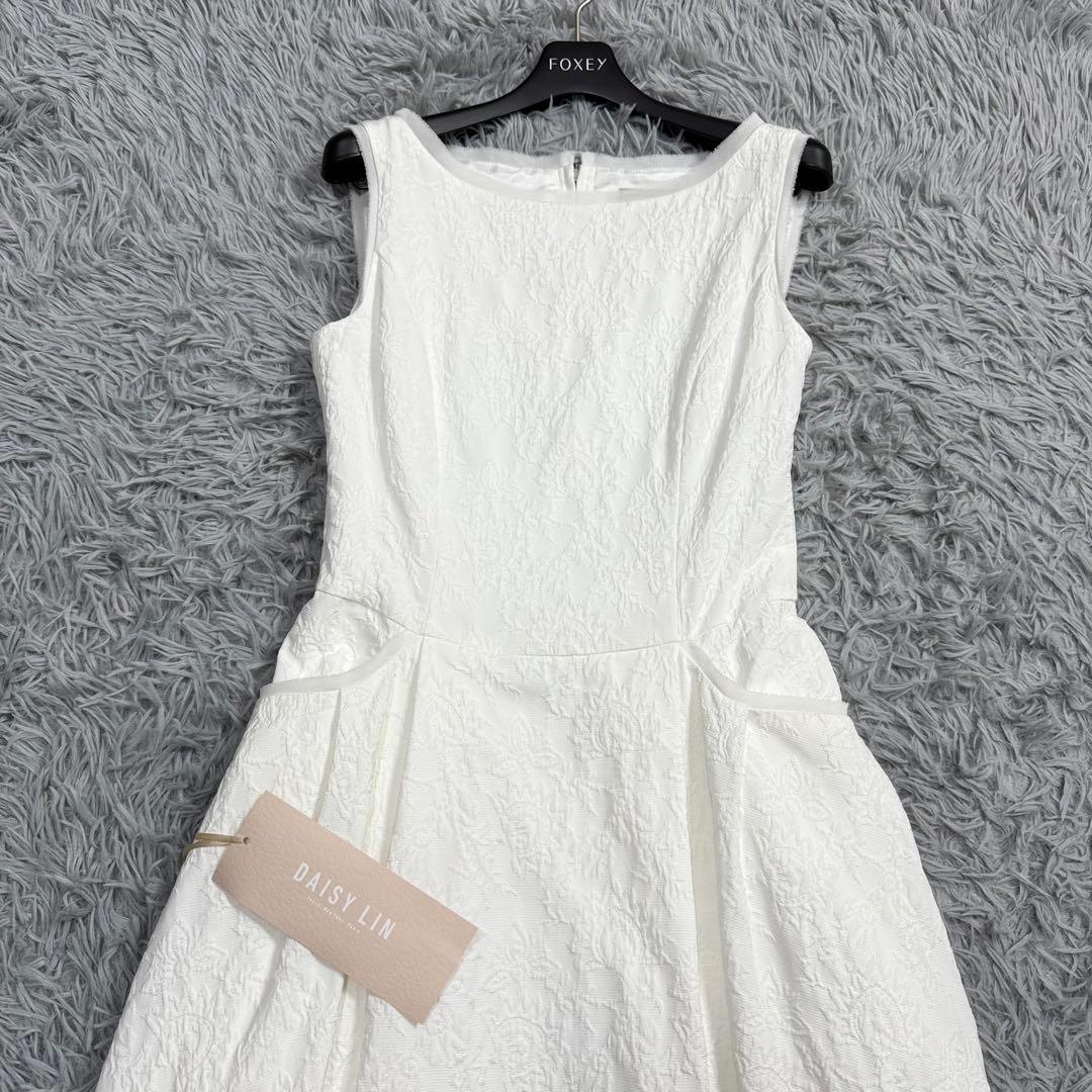 極美品✨デイジーリンフォクシー 10万 ワッフルレディ ジャガードドレス 白