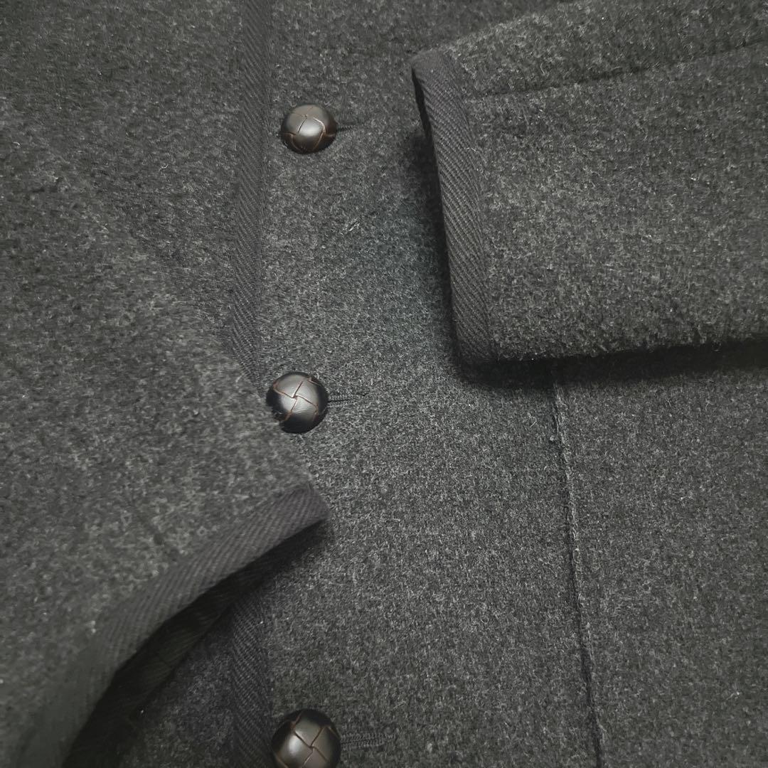 ダントン ノーカラーコート ウールモッサ ジャケット サイズ40 くるみボタン