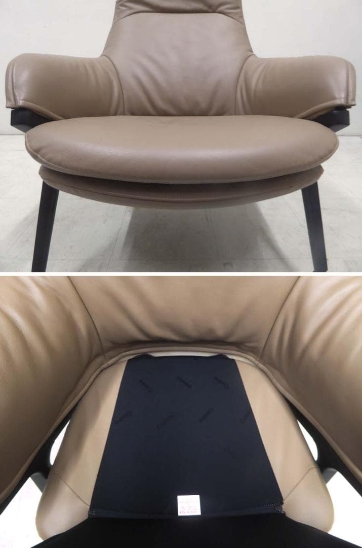 展示品 超美品■Cassina■396 P22 本革 ラウンジチェア