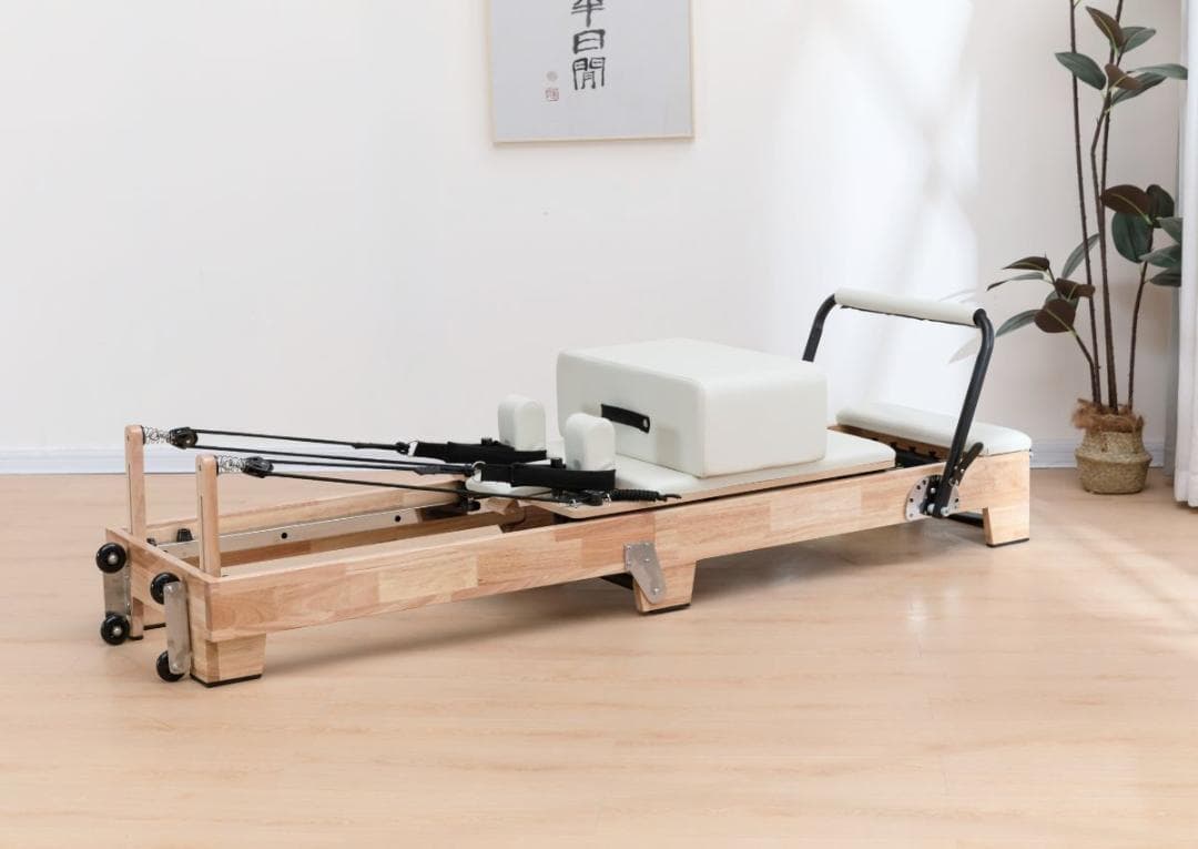 新品ウッドフォルダブルピラティスリフォーマー セット