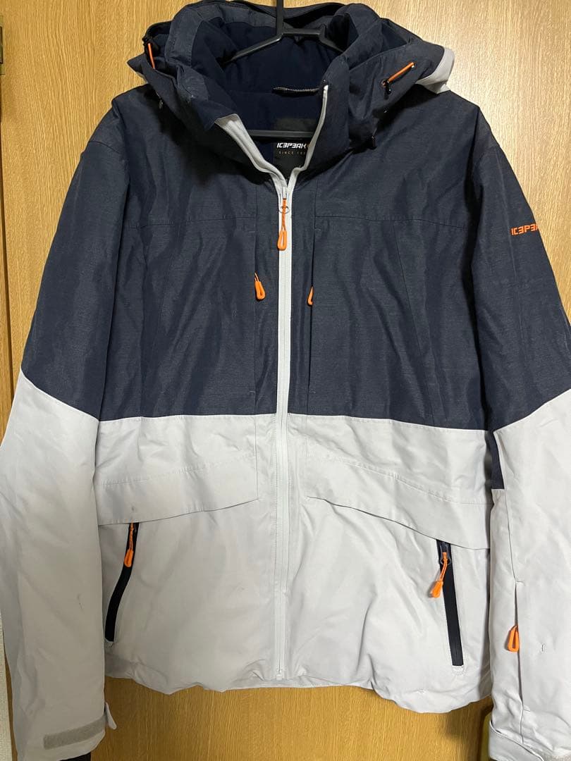 ICEPEAK ネイビー/ホワイト スキーウェア 上下セット XL
