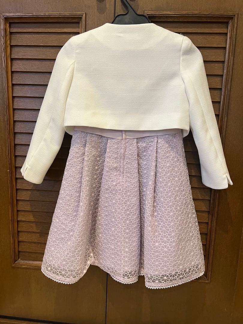 A.v.v.美品フォーマルドレス 薄い紫/ホワイトボレロ120㌢♡