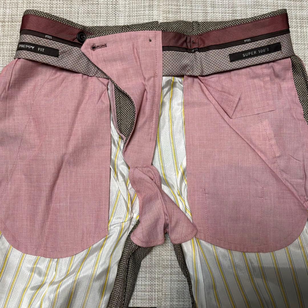 【未着用】PT01 PREPPY FIT スラックス バーズアイ サイズ44
