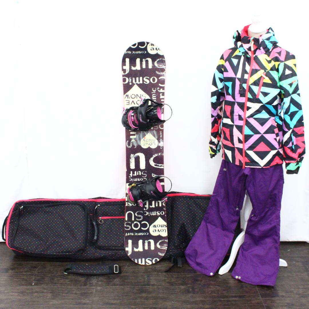 ◇スノーボードウエア上下 ボード ボードケースセット レディース Mサイズ
