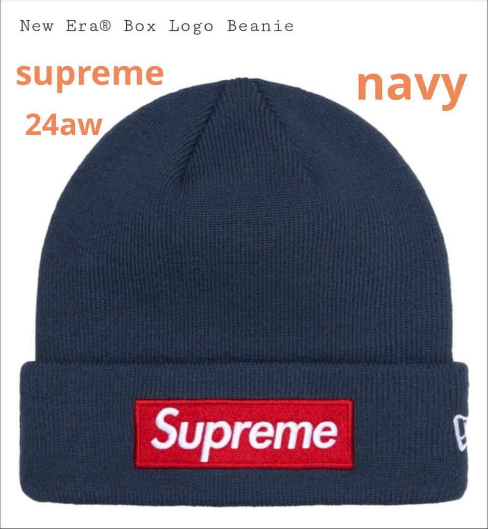 帽子 Supreme New Era Box Logo Beanie Navy