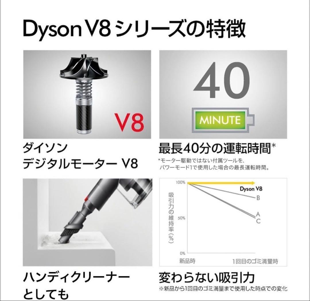 ダイソン V8 Origin SV25コードレスクリーナー レッド