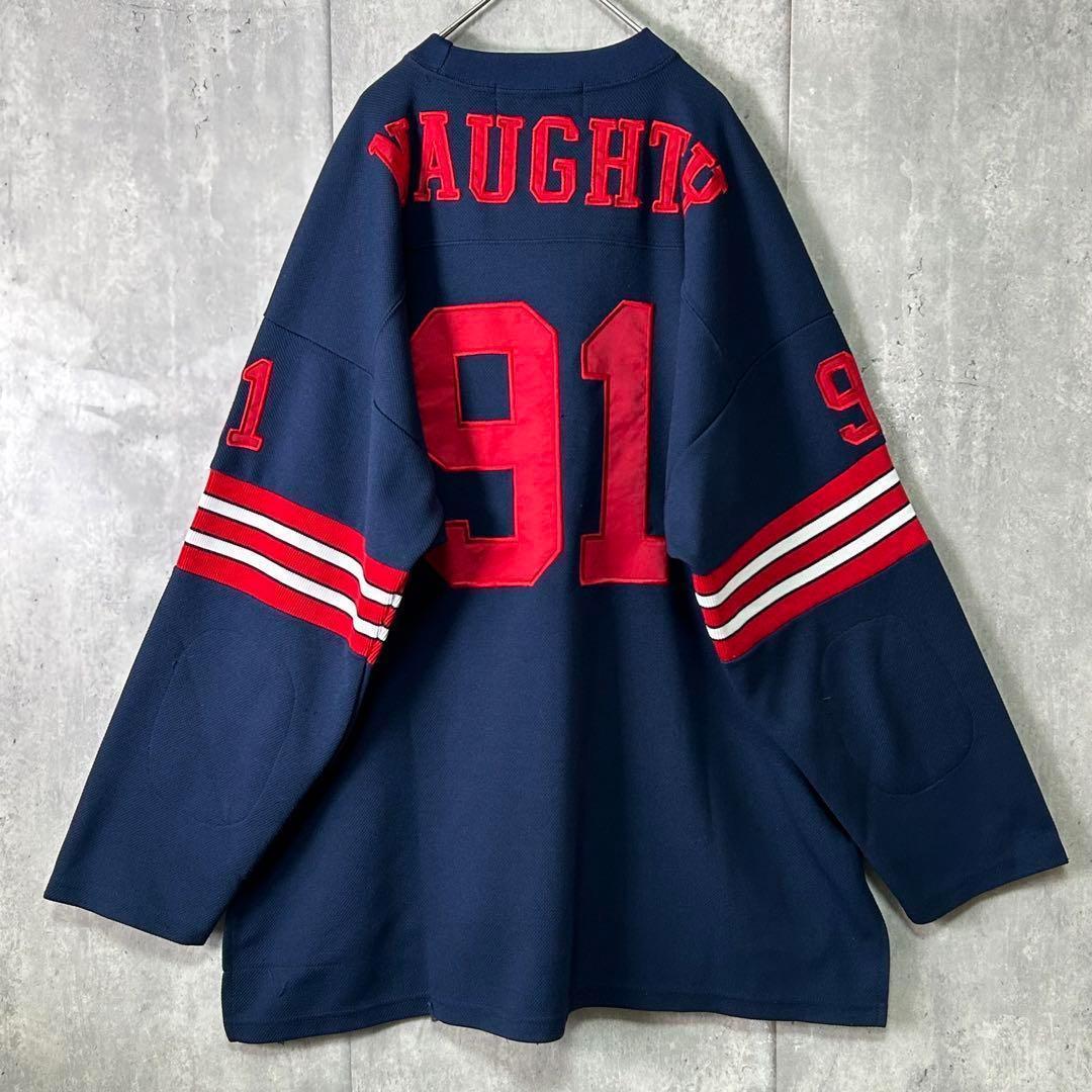 入手困難 90s NAUGHTY GEAR フットボール ゲームシャツ 紺 XL