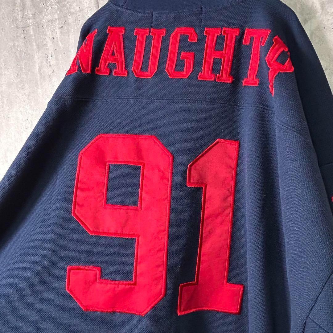 入手困難 90s NAUGHTY GEAR フットボール ゲームシャツ 紺 XL