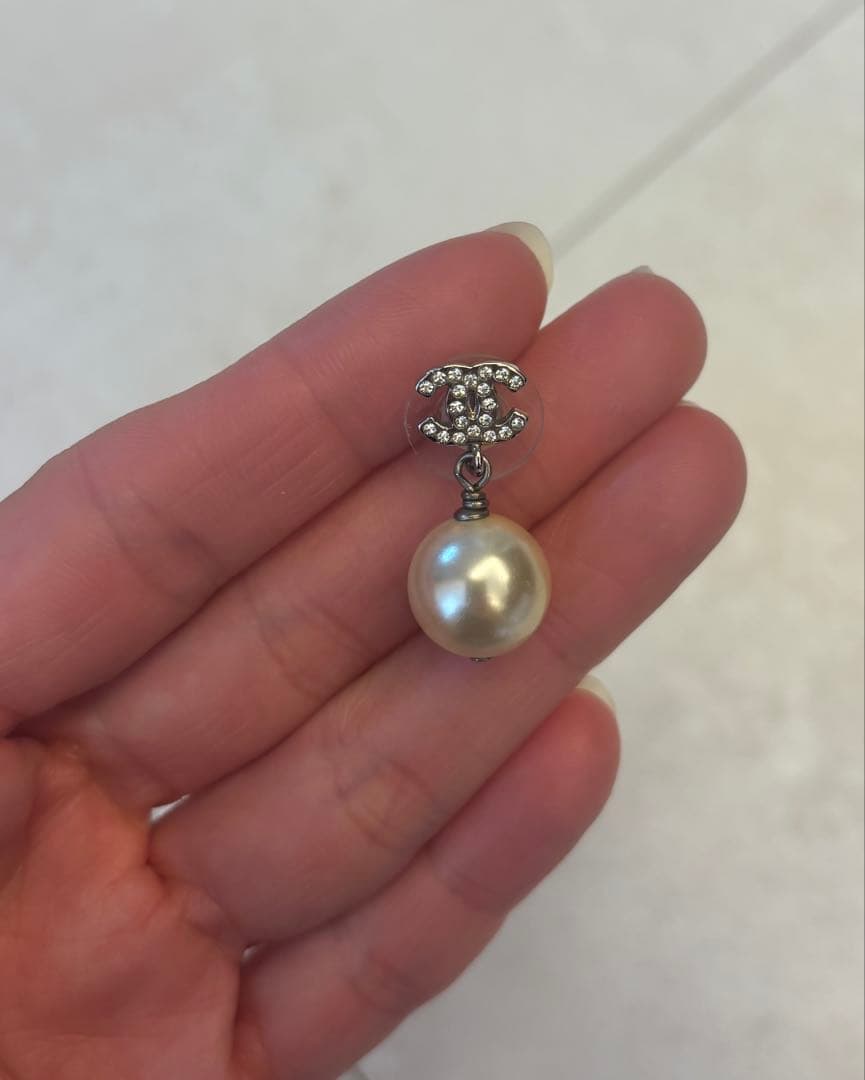 ちゃまめたろう　シャネル パール　片耳用ピアス