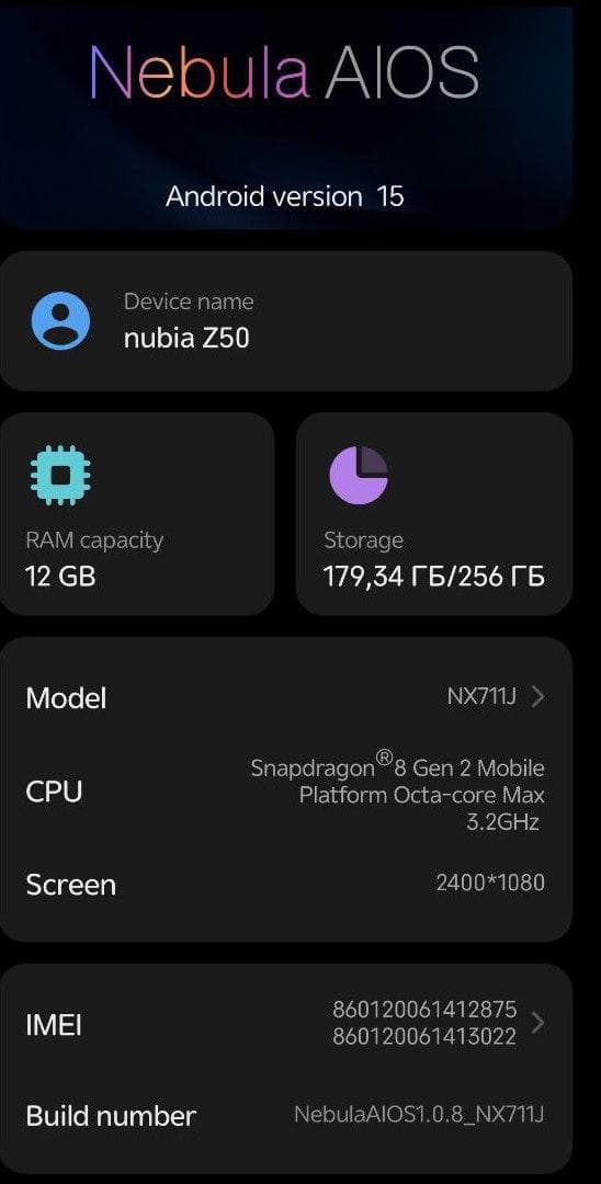 Nubia simフリー スマートフォン