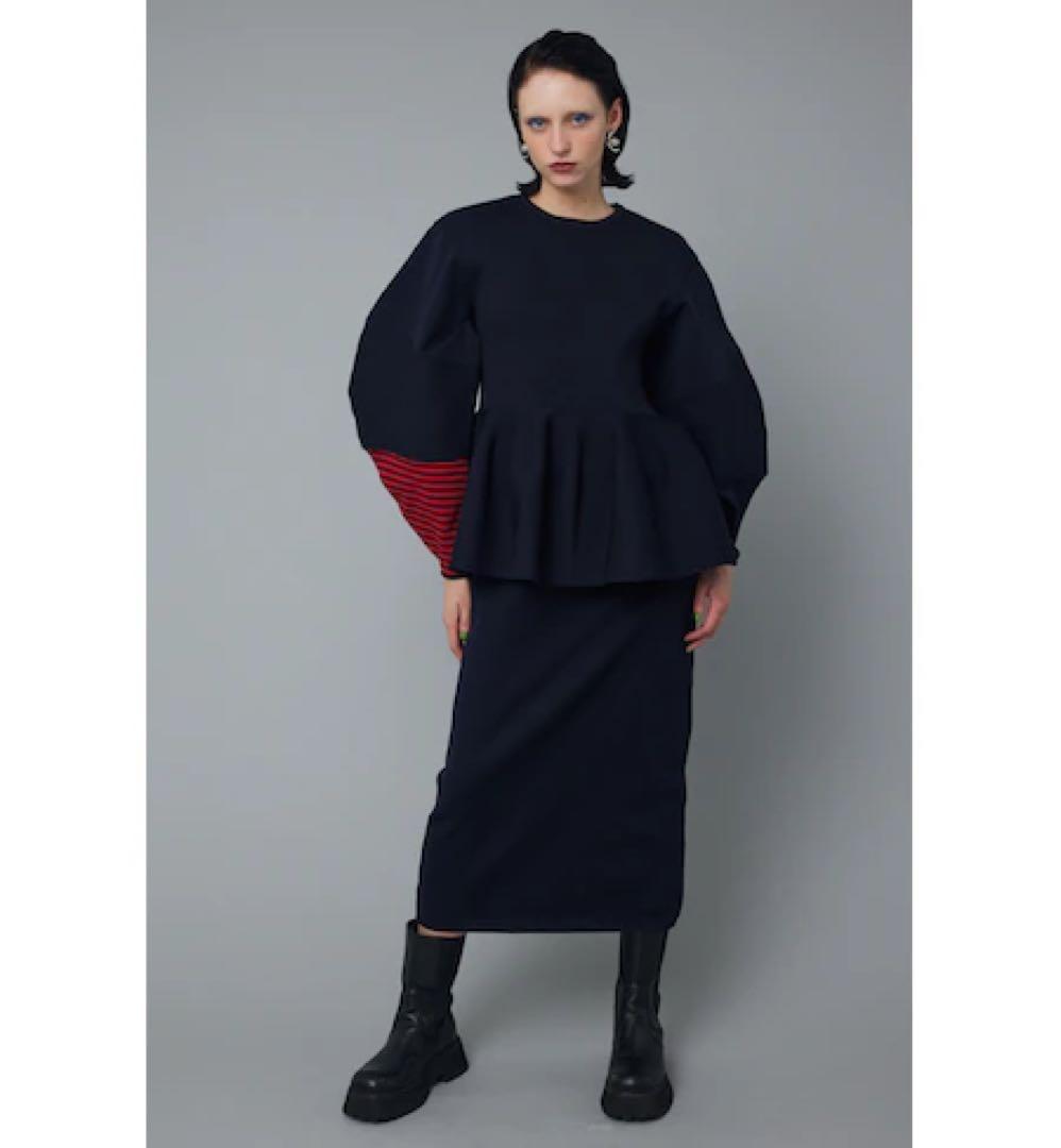 美品　HeRIN.CYE Color block flared tops