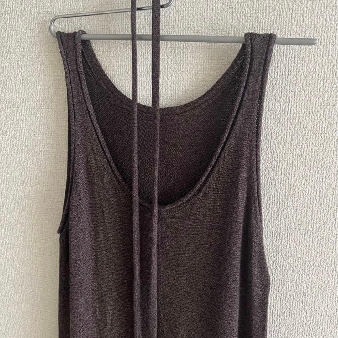 p*o様 ビショップ　WALANCE 別注　ペーパーニットワンピース　ブラウン