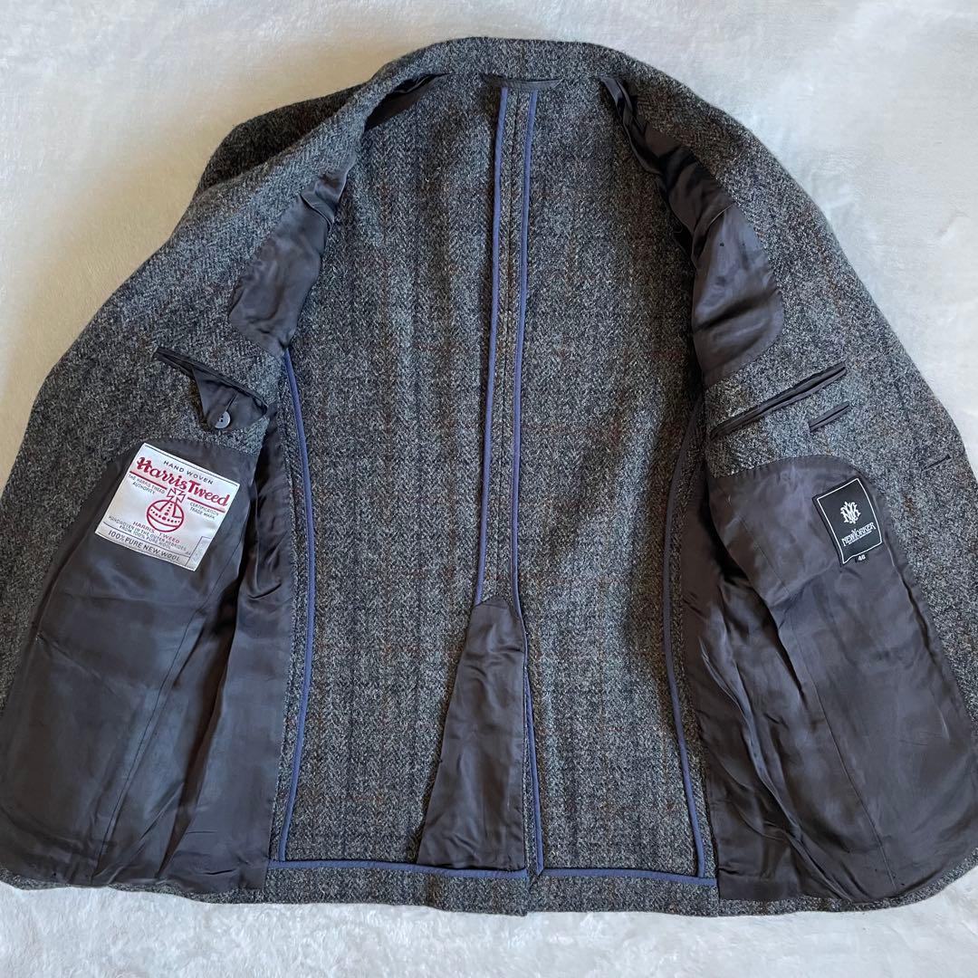 ハリスツイード ニューヨーカー テーラードジャケット ツィード チェック