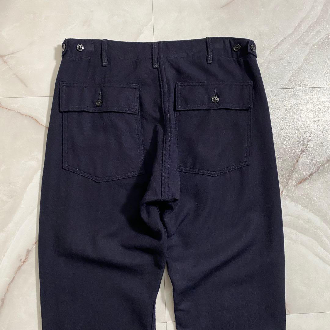 A18474 美品 orSlow ウールフランネルベイカーパンツ ネイビー M